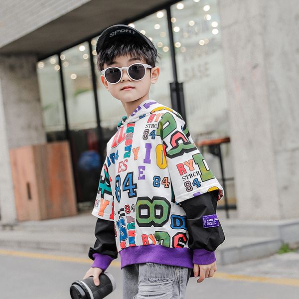 2021 novelty boys clothes letter printed hoodie color sweater pullover hip hop childrens sweatshirts outerwear 10 11 12 13 years, White
2021 novelty boys clothes letter printed hoodie color sweater pullover hip hop childrens sweatshirts outerwear 10 11 12 13 years, White