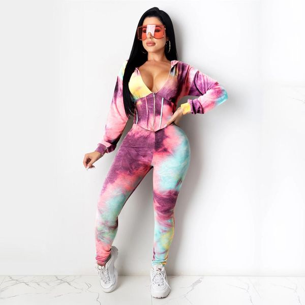 2021 famous brand 2 pcs tracksuits women set tie dye hooded corset long pants autumn winter outfitsby air, Black;white
2021 famous brand 2 pcs tracksuits women set tie dye hooded corset long pants autumn winter outfitsby air, Black;white