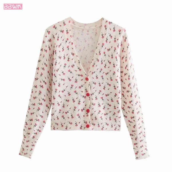 fashion women floral jacquard v-neck long sleeves short knitted cardigan t-shirt vintage coat chic female 210507, White
fashion women floral jacquard v-neck long sleeves short knitted cardigan t-shirt vintage coat chic female 210507, White