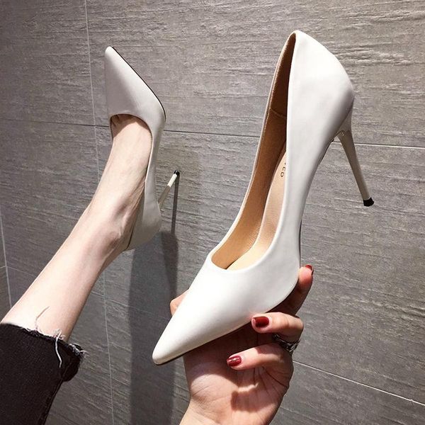 women's shoes 2021 spring and autumn new all-match women's white high heels stiletto high heels nude single shoes women, Black
women's shoes 2021 spring and autumn new all-match women's white high heels stiletto high heels nude single shoes women, Black