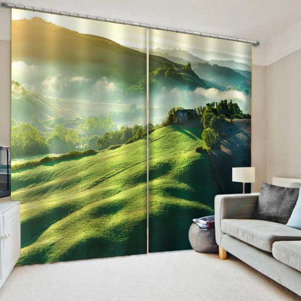 po green landscape curtains window drapes luxury 3d for living room bed office el home curtain &
po green landscape curtains window drapes luxury 3d for living room bed office el home curtain &