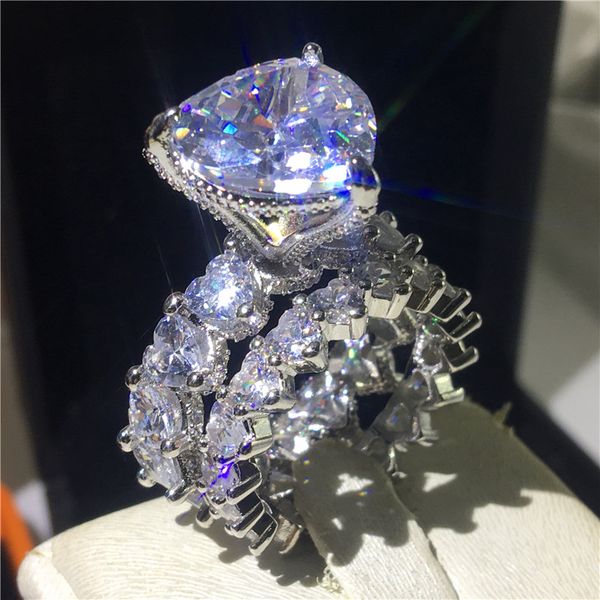 luxury heart cut 8ct sona cz ring sets 925 sterling silver engagement wedding band rings for women men vintage party jewelry, Slivery;golden
luxury heart cut 8ct sona cz ring sets 925 sterling silver engagement wedding band rings for women men vintage party jewelry, Slivery;golden