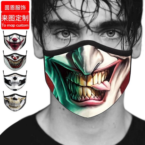 high-quality s halloween clown face 3d digital printing anti haze pluggable filter mask
high-quality s halloween clown face 3d digital printing anti haze pluggable filter mask