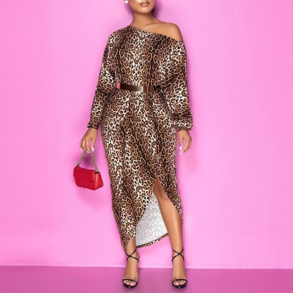 casual dresses women leopard print dress long sleeve high waist side split asymmetrical elegant for evening night party midi no belt, Black;gray
casual dresses women leopard print dress long sleeve high waist side split asymmetrical elegant for evening night party midi no belt, Black;gray