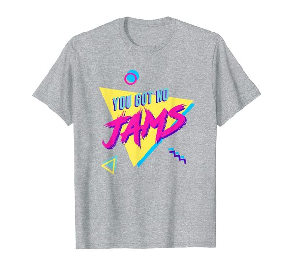 you got no jams 90s t-shirt, White;black