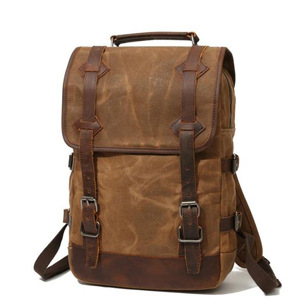 backpack luxury leather men waterproof canvas bagpack travel male large capacity lapschool bag 2021
backpack luxury leather men waterproof canvas bagpack travel male large capacity lapschool bag 2021