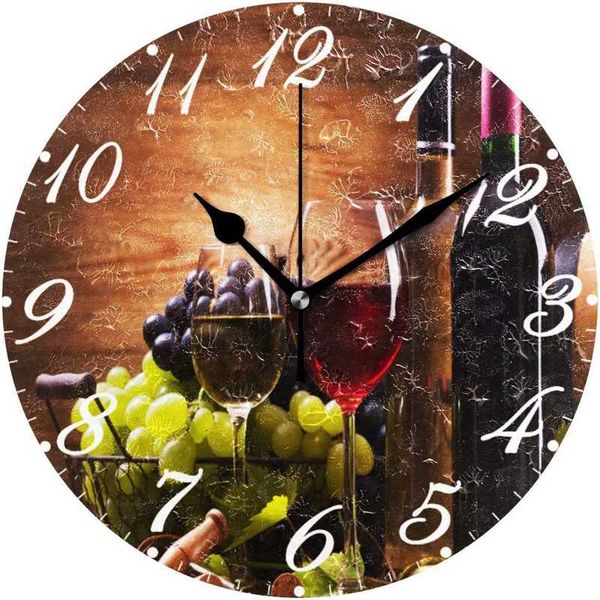 wall clocks vintage wine pattern - silent clock - 9.8" decorative frameless clock battery operated - contemporary creative clock r
wall clocks vintage wine pattern - silent clock - 9.8" decorative frameless clock battery operated - contemporary creative clock r