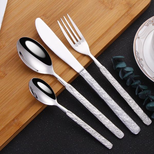 dinnerware sets 1 pcs silver stainless steel cutlery tableware set mirror fork spoon knife western dinner
dinnerware sets 1 pcs silver stainless steel cutlery tableware set mirror fork spoon knife western dinner