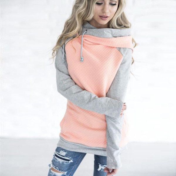 women's hoodies & sweatshirts double hooded women sweatshirt autumn long sleeve side zipper decoration casual patchwork fleece pullover, Black
women's hoodies & sweatshirts double hooded women sweatshirt autumn long sleeve side zipper decoration casual patchwork fleece pullover, Black