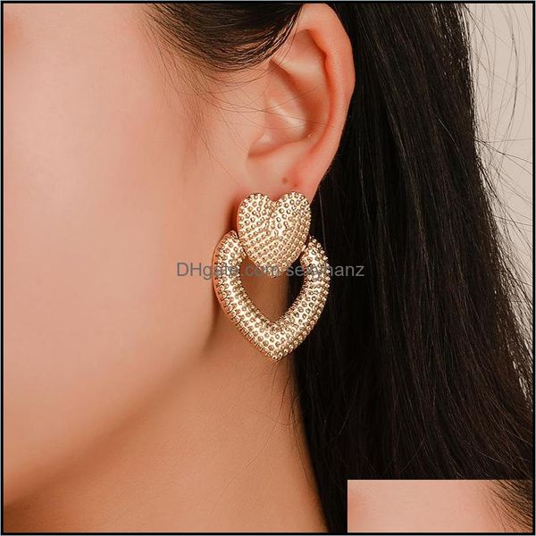 stud earrings jewelry s1413 fashion heart hollowed metal double peach drop delivery 2021 sz7ve, Golden;silver
stud earrings jewelry s1413 fashion heart hollowed metal double peach drop delivery 2021 sz7ve, Golden;silver