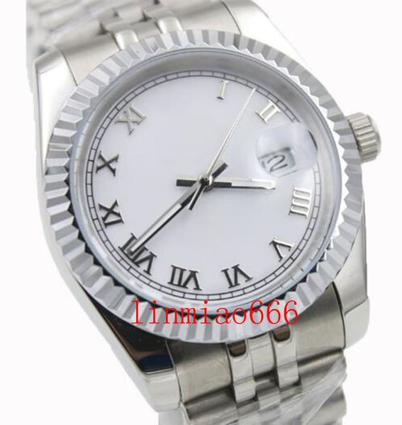 quality christmas gift watch silver dial 36mm automatic mechanical movement stainless steel men's wristwatches, Slivery;brown
quality christmas gift watch silver dial 36mm automatic mechanical movement stainless steel men's wristwatches, Slivery;brown
