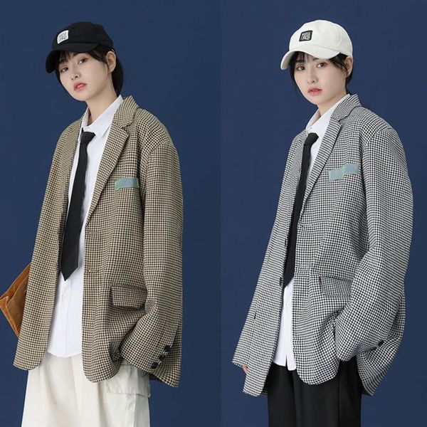 men's suits & blazers 2021 retro style loose casual fashion coats streetwear suit jackets long sleeve plaid printing outerwear, White;black
men's suits & blazers 2021 retro style loose casual fashion coats streetwear suit jackets long sleeve plaid printing outerwear, White;black