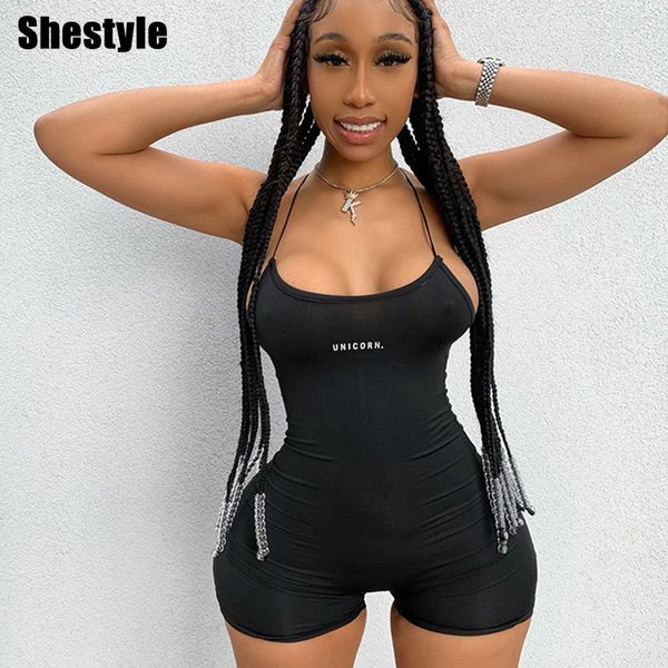 shestyle playsuits 2021 summer women sporting black letter printed criss-cross backless casual push up rompers wholesaleb, Black;white
shestyle playsuits 2021 summer women sporting black letter printed criss-cross backless casual push up rompers wholesaleb, Black;white