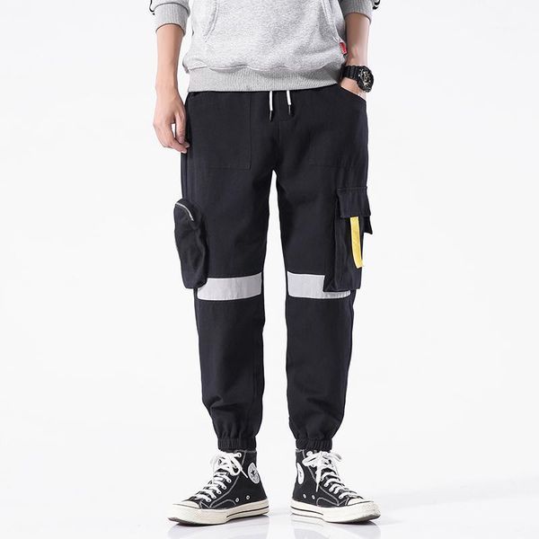 cargo pants men harajuku hip hop streetwear tactics multi-pocket trousers elastic waist hiphop male pant men's, Black
cargo pants men harajuku hip hop streetwear tactics multi-pocket trousers elastic waist hiphop male pant men's, Black