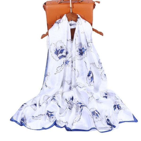 scarves 185cm*90cm printed beach towel soft silk satin scarf (73", 35"), Blue;gray
scarves 185cm*90cm printed beach towel soft silk satin scarf (73", 35"), Blue;gray