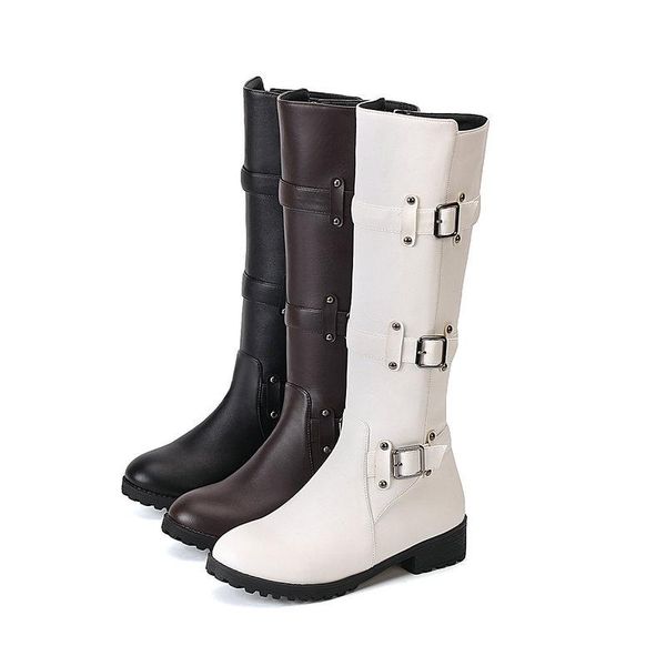 boots style motorcycle ladies winter warm comfortable low-heeled knee female fashion belt buckle zipper women's shoes, Black
boots style motorcycle ladies winter warm comfortable low-heeled knee female fashion belt buckle zipper women's shoes, Black