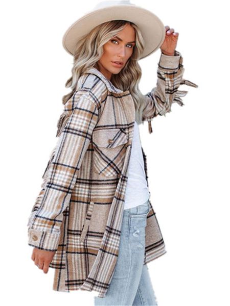 2 colors womens blouses shirts plaid tassel single breasted pocket long sleeve blouse autumn spring fashion loose casual black, White
2 colors womens blouses shirts plaid tassel single breasted pocket long sleeve blouse autumn spring fashion loose casual black, White