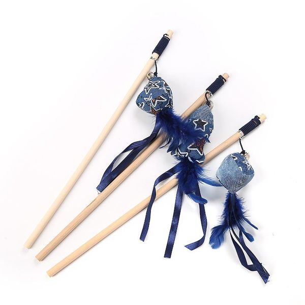 cat toys jeans series cartoon cute pet style wooden pole funny stick feather teaser refill replacement exercise product
cat toys jeans series cartoon cute pet style wooden pole funny stick feather teaser refill replacement exercise product