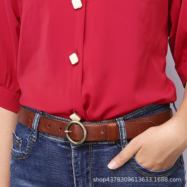 ins style retro belt womens jeans all-matching genuine leather fashion trendy unique first layer cowhide pure brass buckle belt no. 2, Black;brown
ins style retro belt womens jeans all-matching genuine leather fashion trendy unique first layer cowhide pure brass buckle belt no. 2, Black;brown