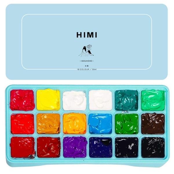gouache paint set 18 vibrant colors non toxic with portable case palette pigments school art stationery gift sets
gouache paint set 18 vibrant colors non toxic with portable case palette pigments school art stationery gift sets