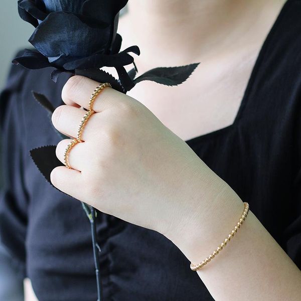 bangle simple round bead small gold open bracelet ring titanium steel plating color preserving ins, Black
bangle simple round bead small gold open bracelet ring titanium steel plating color preserving ins, Black