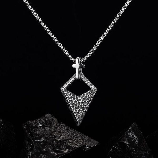 pendant necklaces fine handmade vintage cross triangle 316l stainless steel men's and women's jewelry accessories necklace, Silver
pendant necklaces fine handmade vintage cross triangle 316l stainless steel men's and women's jewelry accessories necklace, Silver