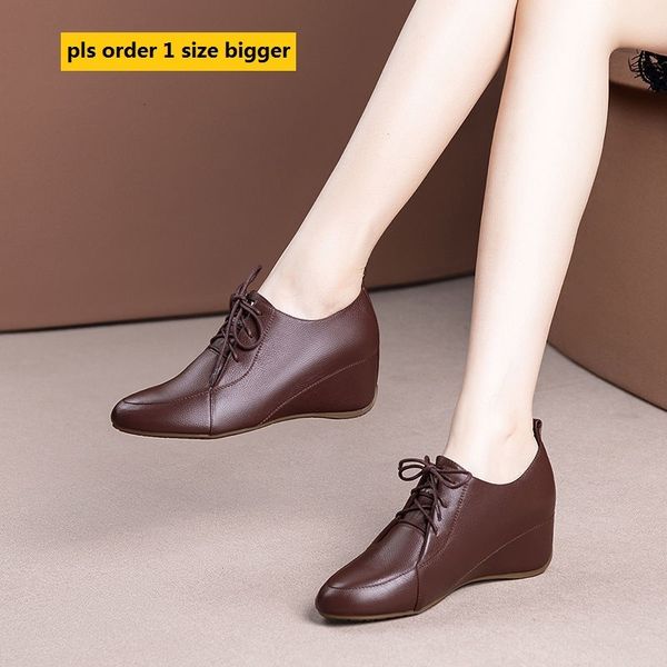 shoes inner heightening shoes woman mid heels women pumps soft pu leather footware lace-up brown black beige beig
shoes inner heightening shoes woman mid heels women pumps soft pu leather footware lace-up brown black beige beig