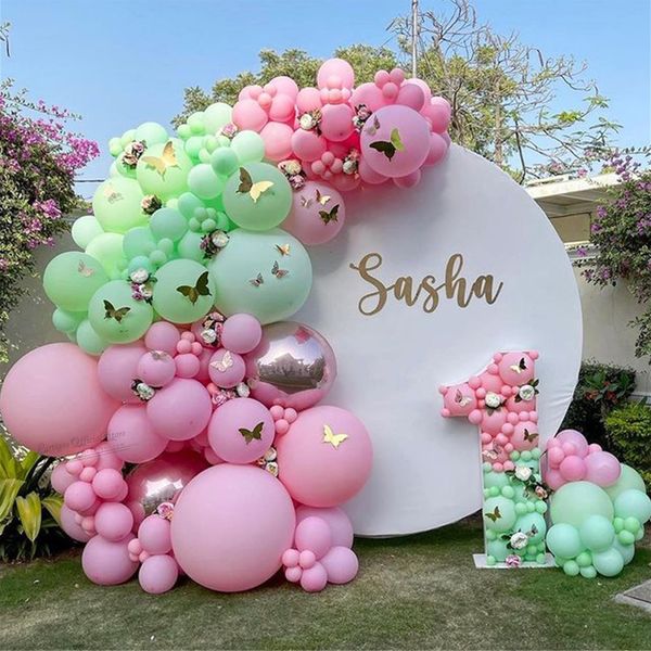 120pcs macaron pink green color balloons garland kit arch gold butterfly decors wedding baby shower decorations globo home decor
120pcs macaron pink green color balloons garland kit arch gold butterfly decors wedding baby shower decorations globo home decor