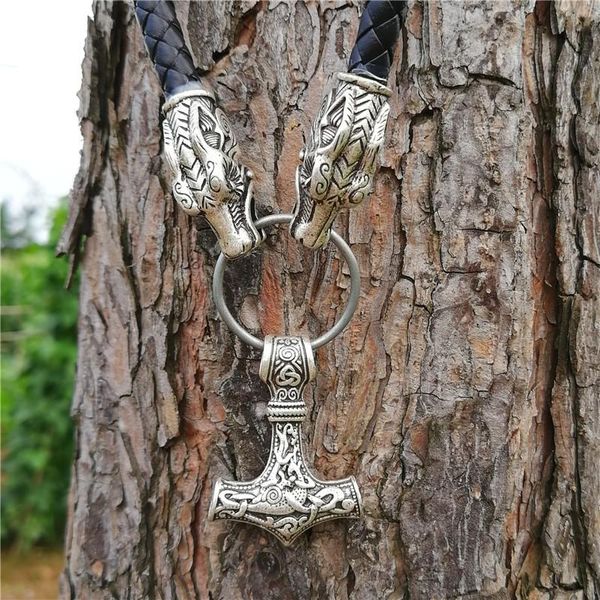 pendant necklaces couple wolf head hammer mjolnir necklace viking men women drop, Silver
pendant necklaces couple wolf head hammer mjolnir necklace viking men women drop, Silver