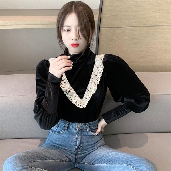 women's blouses & shirts coigarsam blouse women vintage patchwork lace blusas womens and, White
women's blouses & shirts coigarsam blouse women vintage patchwork lace blusas womens and, White