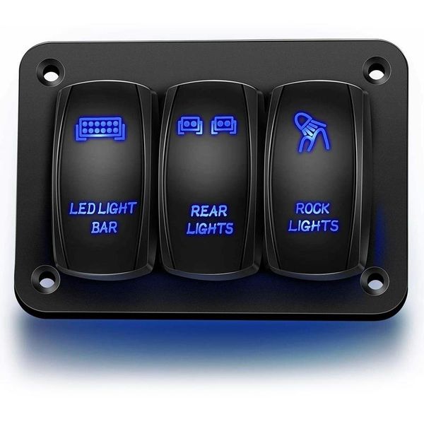 parts 3 gang toggle blue led light rocker switch panel for car marine boat waterproof 12v
parts 3 gang toggle blue led light rocker switch panel for car marine boat waterproof 12v