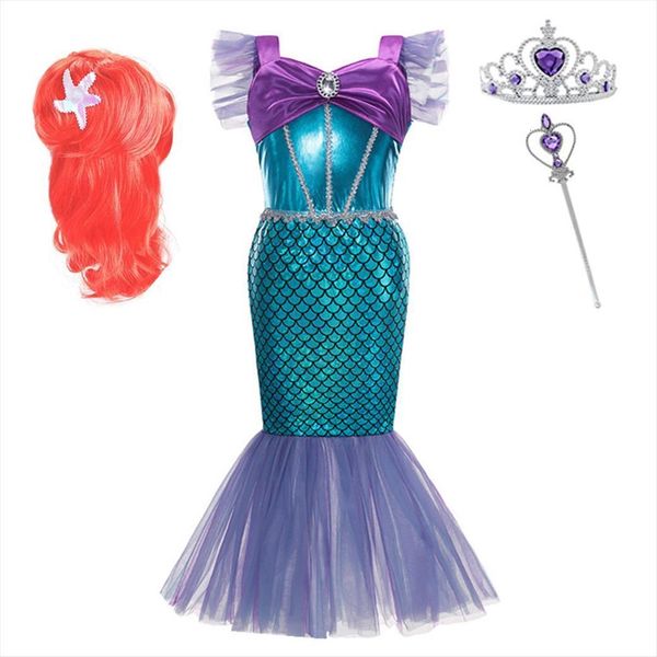 little mermaid ariel princess girl dresses cosplay costumes for baby up sets children birthday party clothing, Red;yellow
little mermaid ariel princess girl dresses cosplay costumes for baby up sets children birthday party clothing, Red;yellow