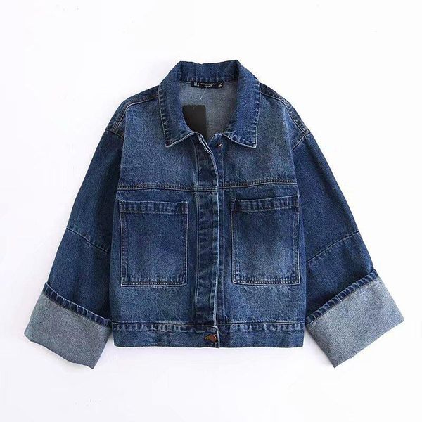 women's jackets the spring of 2021 in europe and fashion simple double show thin jean jacket pocket loose, Black;brown
women's jackets the spring of 2021 in europe and fashion simple double show thin jean jacket pocket loose, Black;brown