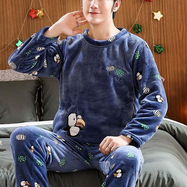 men's sleepwear flannel pajamas sets 2022 thick warm winter 2piece/sets plus size long sleeve round neck homewear pyjamas, Black;brown
men's sleepwear flannel pajamas sets 2022 thick warm winter 2piece/sets plus size long sleeve round neck homewear pyjamas, Black;brown