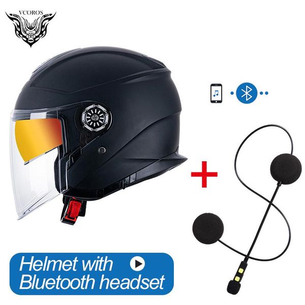 motorcycle helmets vcoros pa101 retro open face bluetooth helmet man vintage 3/4 casco moto scooter capacete dot approved built-in lens
motorcycle helmets vcoros pa101 retro open face bluetooth helmet man vintage 3/4 casco moto scooter capacete dot approved built-in lens
