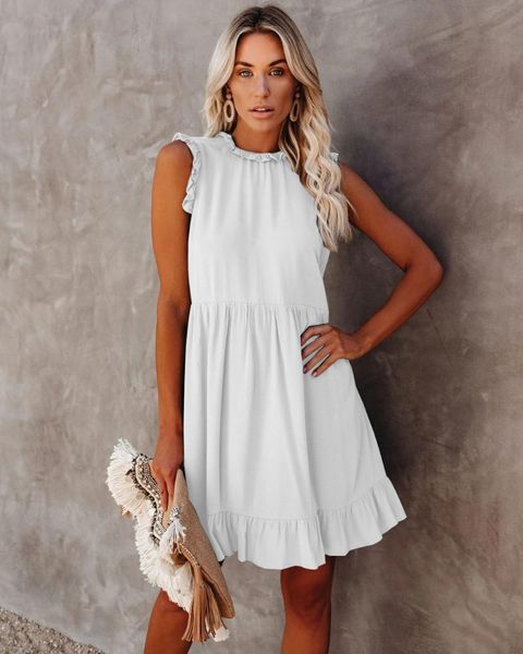 casual dresses 2021 women summer loose princess dress, adults solid color ruffle sleeve round neck ,white/khaki/pink/red, Black;gray
casual dresses 2021 women summer loose princess dress, adults solid color ruffle sleeve round neck ,white/khaki/pink/red, Black;gray