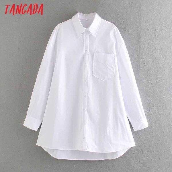 tangada women oversized white long blouse with pocket long sleeve chic female lady shirt blusas femininas ce192 210609
tangada women oversized white long blouse with pocket long sleeve chic female lady shirt blusas femininas ce192 210609