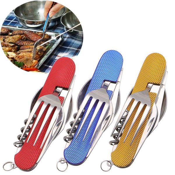 camp kitchen 4 in 1 folding stainless steel fork knife tableware multi tool home accessories for camping outdoor sports
camp kitchen 4 in 1 folding stainless steel fork knife tableware multi tool home accessories for camping outdoor sports