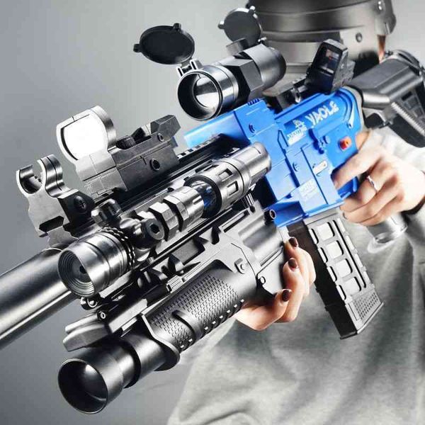 m416 is fully equipped with electric continuous firing toy gun, boys' chicken eating equipment and a full set of children's simula
m416 is fully equipped with electric continuous firing toy gun, boys' chicken eating equipment and a full set of children's simula