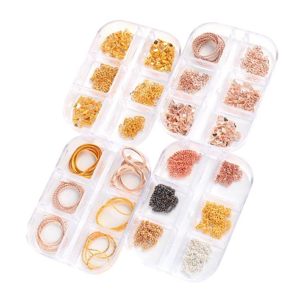 nail art decorations 4 boxes diy decoration charms unique chain, Silver;gold
nail art decorations 4 boxes diy decoration charms unique chain, Silver;gold