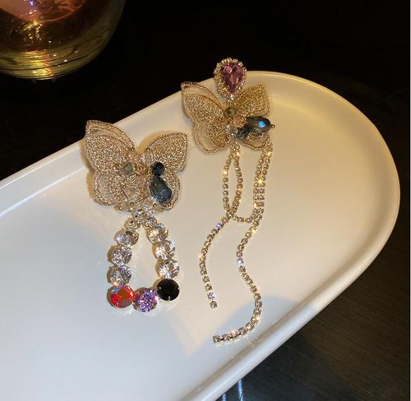 dangle & chandelier korean fashion asymmetric zircon-studded crystal butterfly earrings temperament women long insect ear jewelry, Silver
dangle & chandelier korean fashion asymmetric zircon-studded crystal butterfly earrings temperament women long insect ear jewelry, Silver