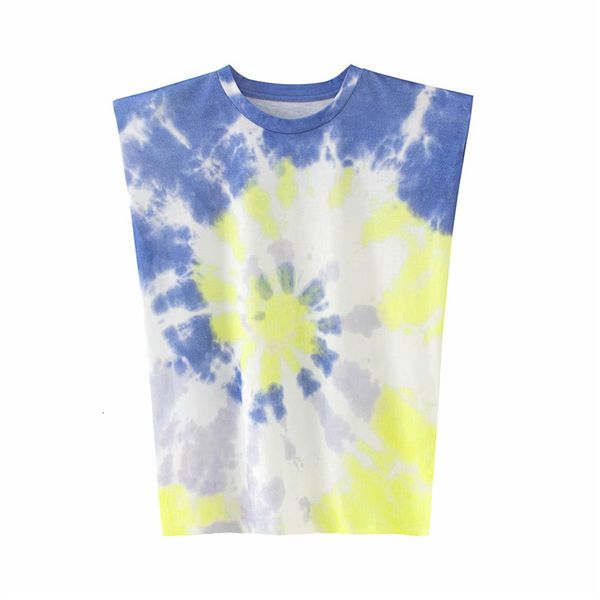 women's blouses & shirts women fashion tie-dye colorful print o-neck summer za blouse female sleeveless shoulder pad cotton s, White
women's blouses & shirts women fashion tie-dye colorful print o-neck summer za blouse female sleeveless shoulder pad cotton s, White