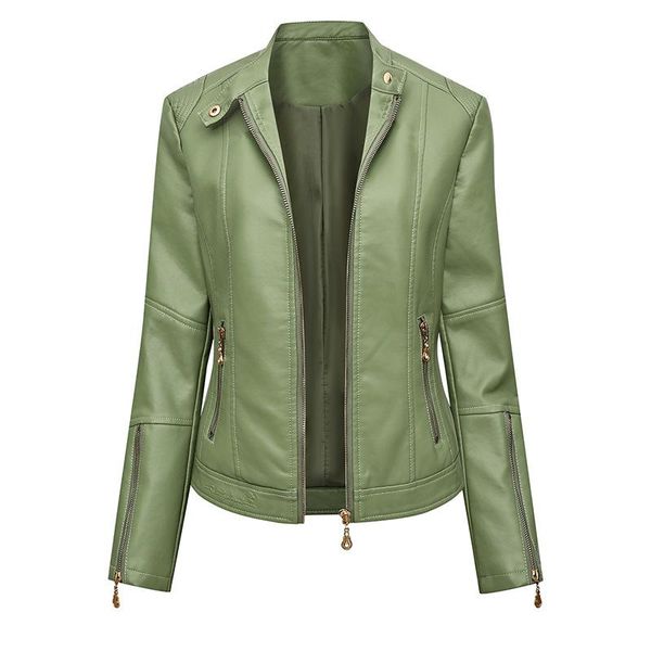 women's leather & faux female ladies jacket coat zipper moto thin waist type spring and autumn biker woman black beige grass green red
women's leather & faux female ladies jacket coat zipper moto thin waist type spring and autumn biker woman black beige grass green red