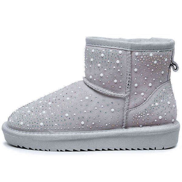 2021 winter fashion snow boots women's pearl drill leather anti-skid short tube flat bottom cotton sho, Black
2021 winter fashion snow boots women's pearl drill leather anti-skid short tube flat bottom cotton sho, Black