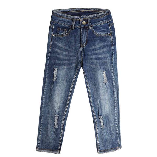 women's jeans summer fashion pencil denim pants women high waist ripped hole female blue casual strech skinny capris k845
women's jeans summer fashion pencil denim pants women high waist ripped hole female blue casual strech skinny capris k845