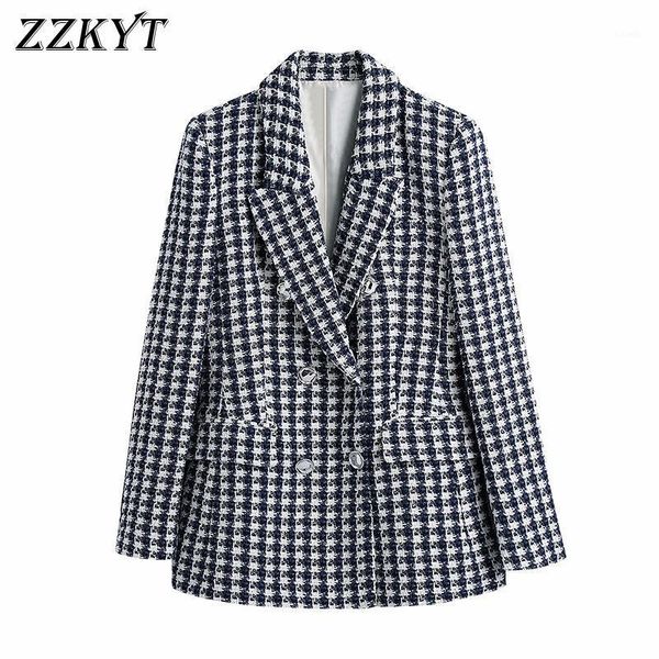 women fashion double breasted plaid tweed blazers and jackets work office lady suit slim business female blazer coat women's suits &, White;black
women fashion double breasted plaid tweed blazers and jackets work office lady suit slim business female blazer coat women's suits &, White;black