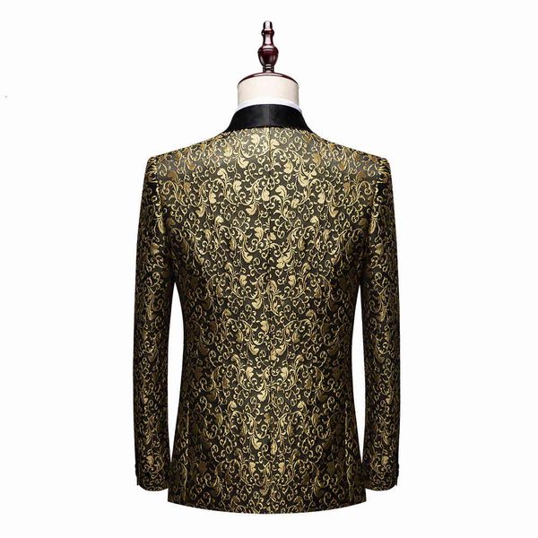 men's suits & blazers pijtrl men's jacket, quality, gold, black, floral, jacquard, slim fit, for wedding party, ball, costume y8ay, White;black
men's suits & blazers pijtrl men's jacket, quality, gold, black, floral, jacquard, slim fit, for wedding party, ball, costume y8ay, White;black