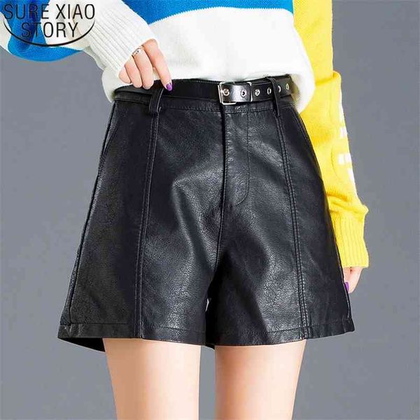 black pu leather shorts women autumn and winter fashion high waist wide leg outer wear causal 11535 210506, White;black
black pu leather shorts women autumn and winter fashion high waist wide leg outer wear causal 11535 210506, White;black