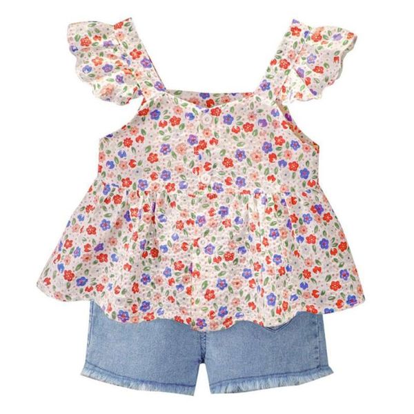 clothing sets 2021 baby girls summer two pieces red blue sleeveless floral vest+denim shorts set, White
clothing sets 2021 baby girls summer two pieces red blue sleeveless floral vest+denim shorts set, White