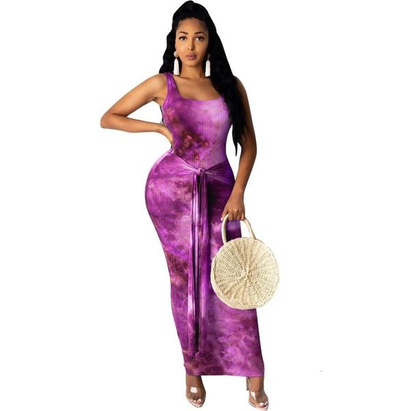 two piece dress summer casual tie-dyed square collar sleeveless purple green beige pink trim belt long 65ir, White
two piece dress summer casual tie-dyed square collar sleeveless purple green beige pink trim belt long 65ir, White